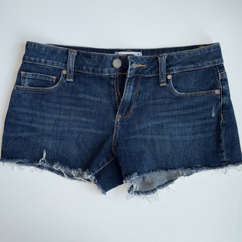 PAIGE Dark Blue Jean Shorts